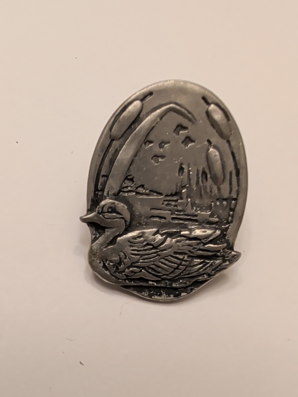 Vintage-Inspired Duck Brooch in Silver Tone